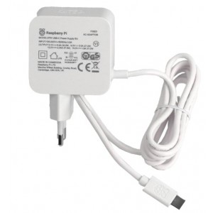 Alimentation officielle USB-C 27 W EU pour Raspberry Pi5