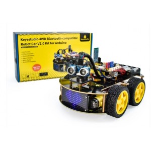 Kit de voiture Robot V2.0 compatible Bluetooth Kyestudio 4WD pour Arduino