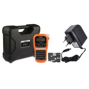 Brother PT-E110VP Etiqueteuse professionnelle industrielle Avec ruban Tze Blanc 9mm + malette de transport + chargeur Brother PT-E110VP Etiqueteuse professionnelle industrielle Avec ruban Tze Blanc 9mm + malette de transport + chargeur
