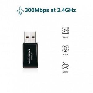 MERCUSYS Adaptateur Clé USB Wi-Fi N300 2.4Ghz MW300UM MERCUSYS Adaptateur Clé USB Wi-Fi N300 2.4Ghz MW300UM