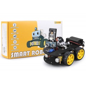 Kit de voiture robot intelligente ELEGOO compatible avec l'IDE Arduino et la carte UNO R3, jouet robot pour enfants de 8 ans et plus